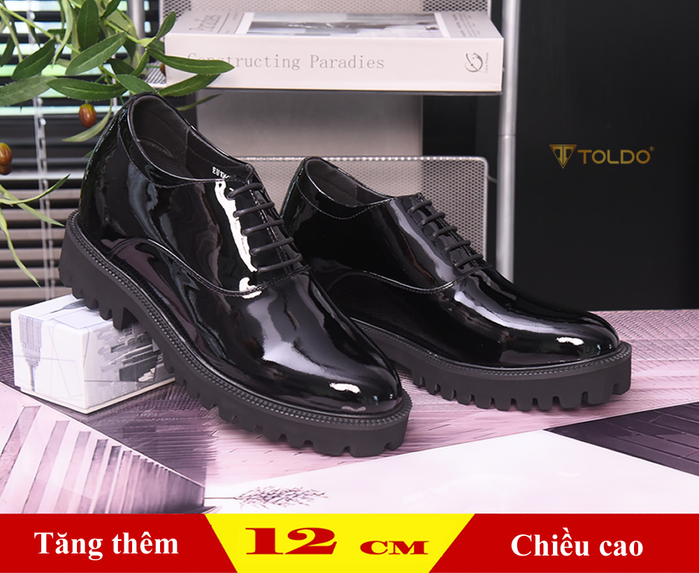 Giày nam cao 12cm siêu nhẹ da thật 1